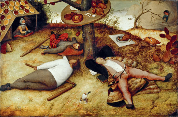 老彼得·勃鲁盖尔（Bruegel Pieter，荷兰）超清作品-《懒人的乐园》（112）