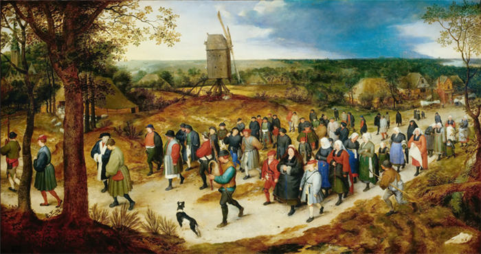 老彼得·勃鲁盖尔（Bruegel Pieter，荷兰）超清作品-《乡村婚礼》（100）