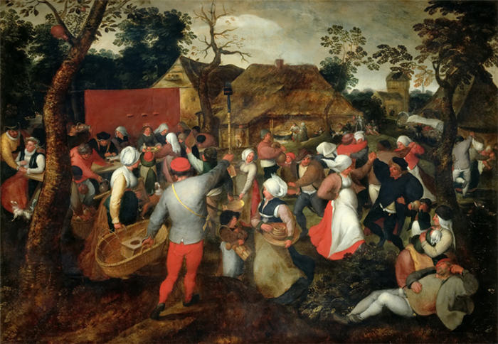 老彼得·勃鲁盖尔（Bruegel Pieter，荷兰）超清作品-《乡村舞蹈》（102）