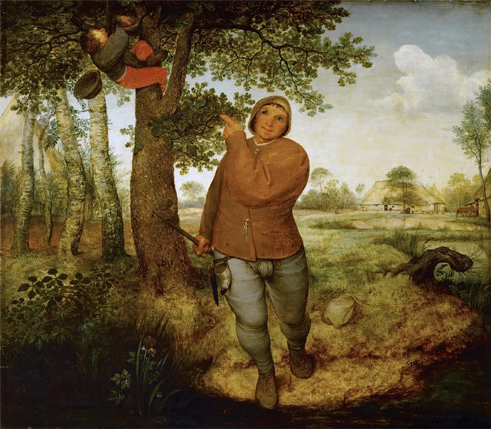 老彼得·勃鲁盖尔（Bruegel Pieter，荷兰）超清作品-《鸟巢的谚语》（094）
