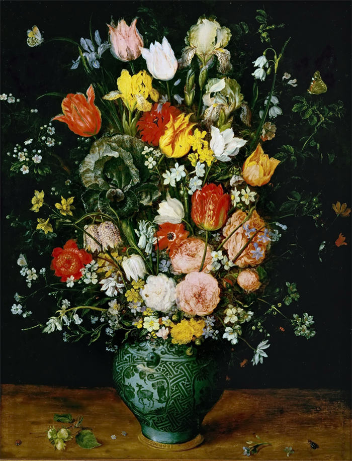 老彼得·勃鲁盖尔（Bruegel Pieter，荷兰）超清作品-《瓶中花卉》（117）