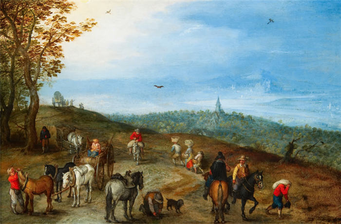 老彼得·勃鲁盖尔（Bruegel Pieter，荷兰）超清作品-《乡村农民风景》（084）