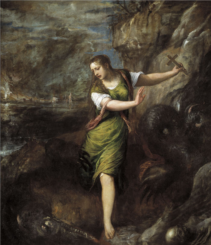 提香（Titian）高清作品 -《Sainte Marguerite et le dragon》（035）