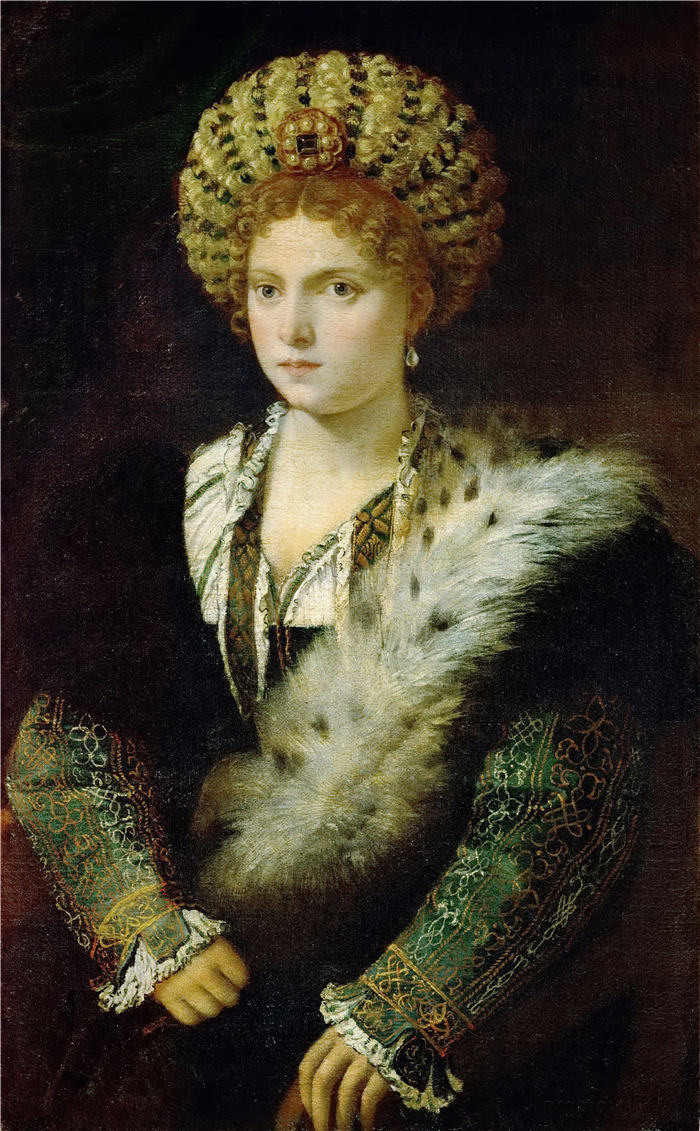 提香（Titian）高清作品 -《伊莎贝拉·德埃斯特肖像》（067）