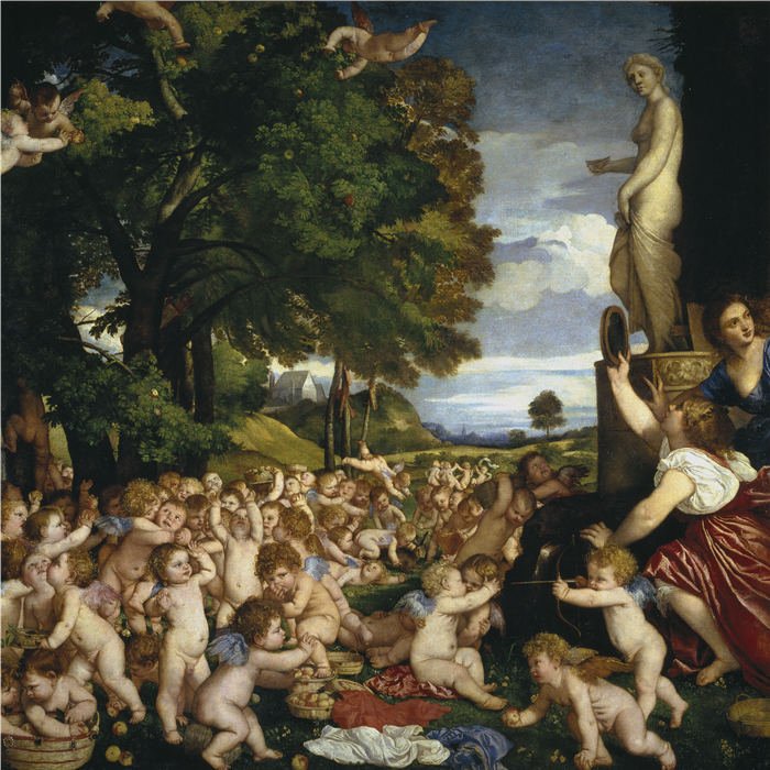 提香（Titian）高清作品 -《对维纳斯的崇拜》（041）