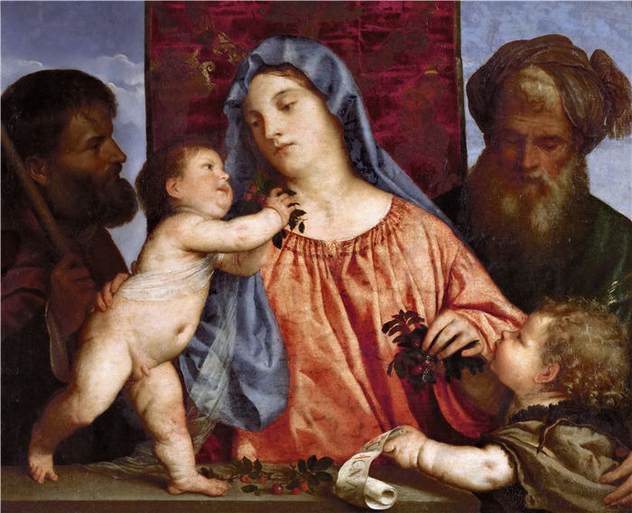 提香（Titian）高清作品 -《樱桃圣母》（045）