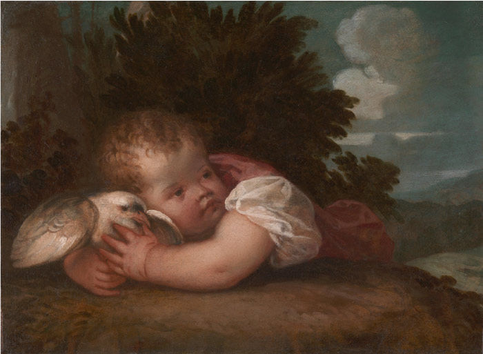 提香（Titian）高清作品--《有鸟的男孩，A Boy with a Bird》（007）