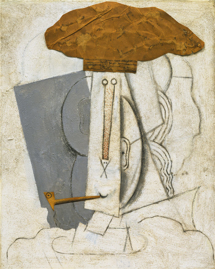 巴勃罗·毕加索(Pablo Picasso)高清作品下载-《Student with pipe》(033)