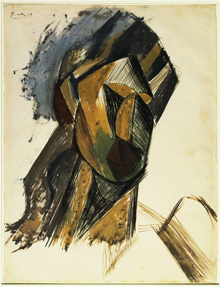 巴勃罗·毕加索(Pablo Picasso)高清作品下载-《女人的头(费尔南德)》(022)