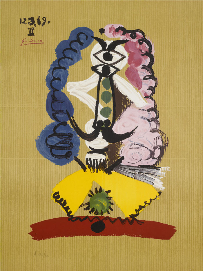 巴勃罗·毕加索（Pablo Picasso）高清作品下载-《想象中的肖像》（086）