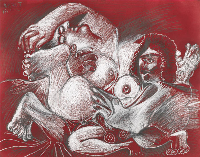 巴勃罗·毕加索（Pablo Picasso）高清作品下载-《画家》（141）