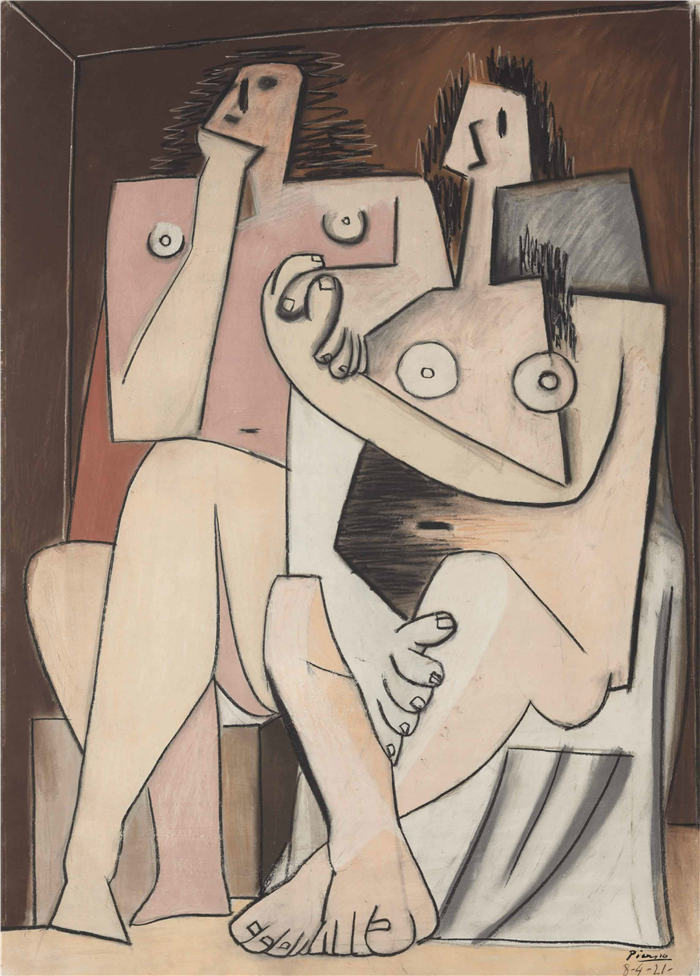 巴勃罗·毕加索（Pablo Picasso）高清作品下载-《男人和女人》（104）