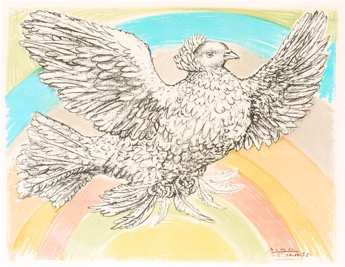巴勃罗·毕加索（Pablo Picasso）高清作品下载-《和平鸽》（112）