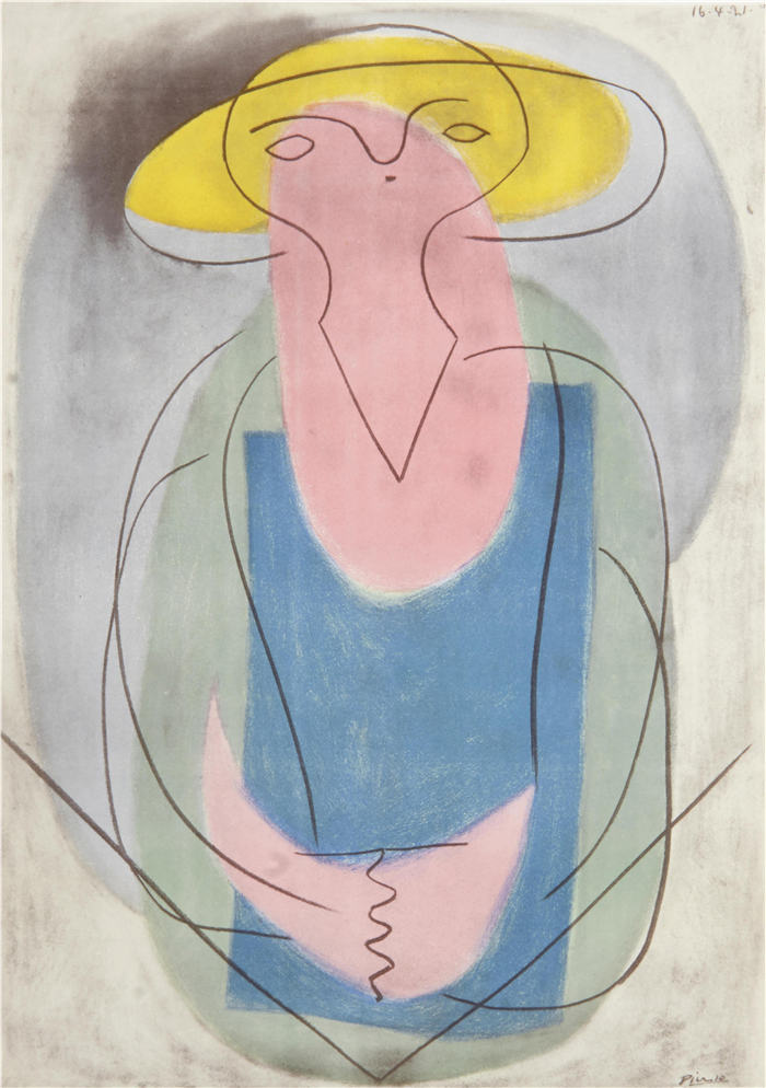 巴勃罗·毕加索(Pablo Picasso)高清作品下载-《格尔尼卡马头习作》(118)