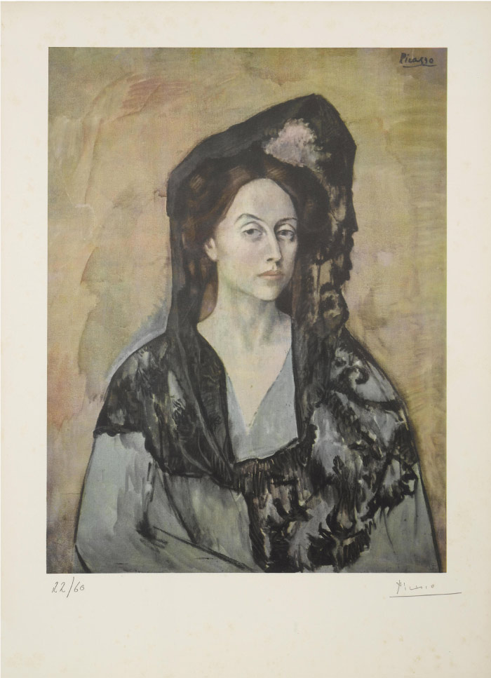 巴勃罗·毕加索(Pablo Picasso)高清作品下载-《里卡多夫人》(065)