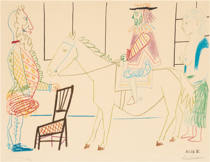 巴勃罗·毕加索（Pablo Picasso）高清作品下载-《人间喜剧》（113）