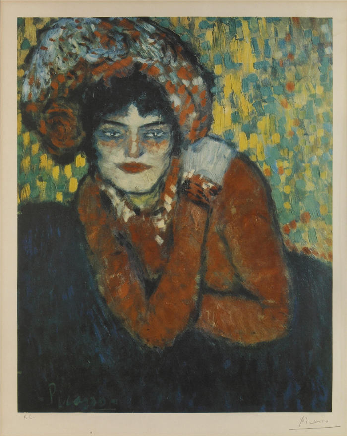 巴勃罗·毕加索(Pablo Picasso)高清作品下载-《皮埃尔斯的手放在她的肩膀上》(060)