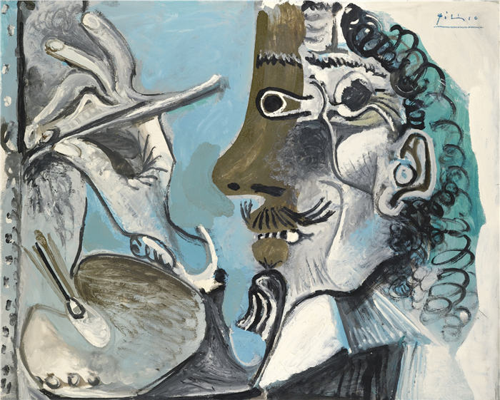 巴勃罗·毕加索（Pablo Picasso）高清作品下载-《画家》（137）