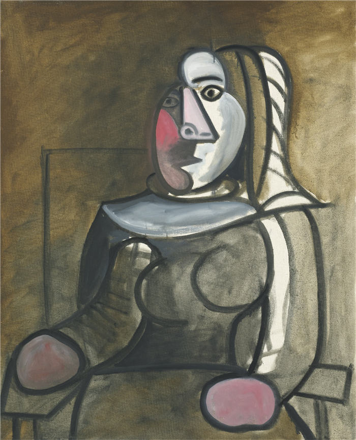 巴勃罗·毕加索（Pablo Picasso）高清作品下载-《喜剧演员 harlequin》（136）