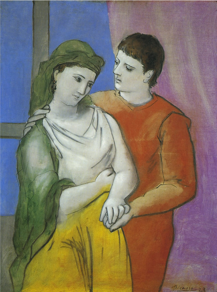 巴勃罗·毕加索（Pablo Picasso）高清作品下载-《恋人》