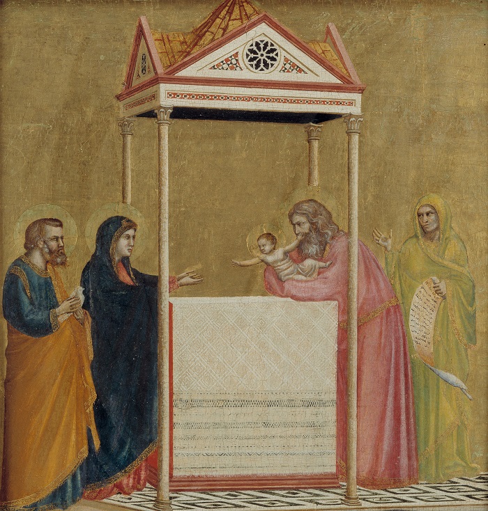 乔托(Giotto)高清作品-doska poliptiha. prinesenie vo hram ok.1320 boston muzey izabelli styuart gardner