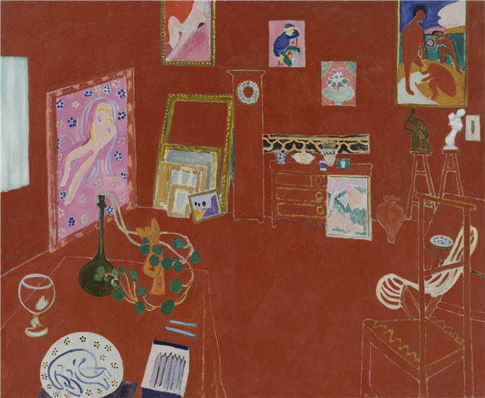 亨利·马蒂斯（Henri Matisse，法国）-红色的画室 The Red Studio