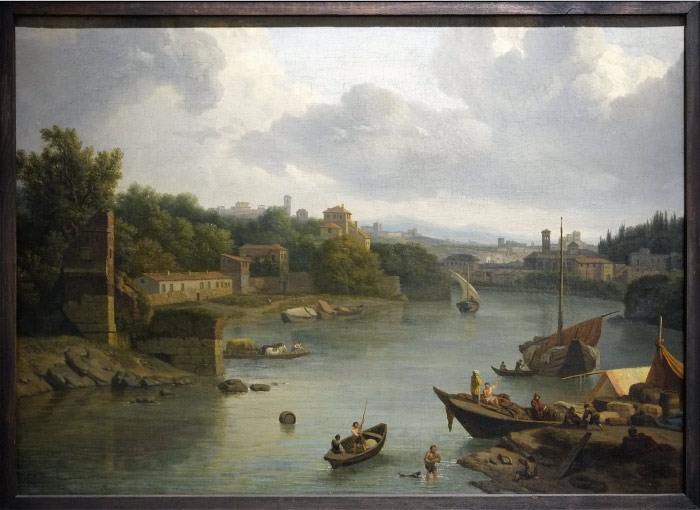 艾萨克·德·穆切龙（Isaac de Moucheron，荷兰）-台伯河与里帕格兰德的景色