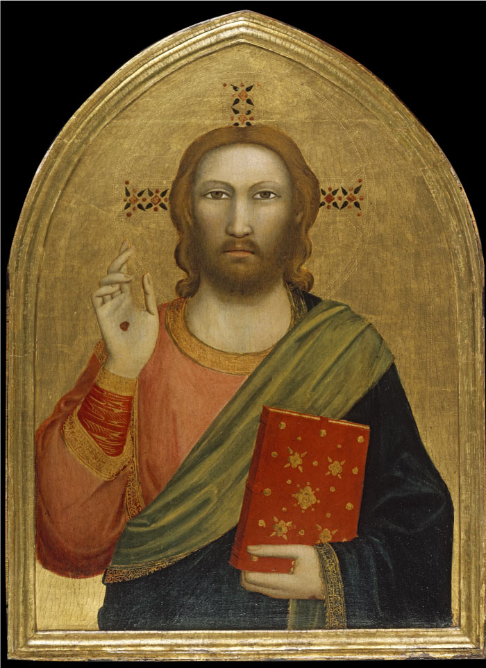 乔托(Giotto)高清作品-祭坛, 3. hristos blagoslovlyayushchiy roli muzey iskusstv severnoy karolini