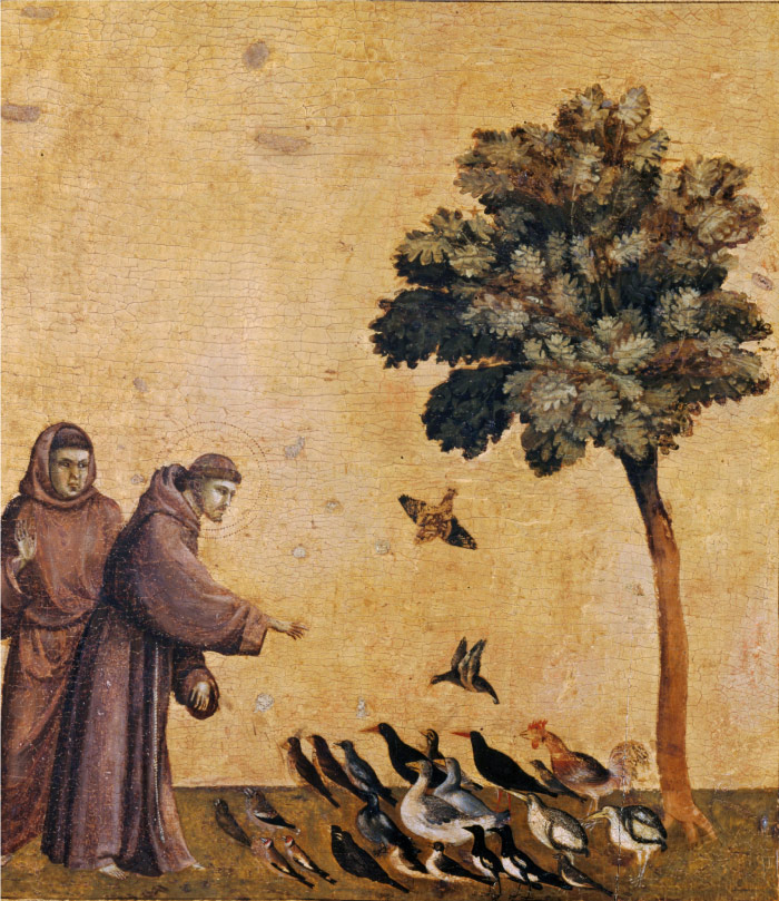 乔托（Giotto）高清作品-stigmatizatsiya-sv.frantsiska-1295-1300-predella-3.-propoved-ptitsam-parig-luvr