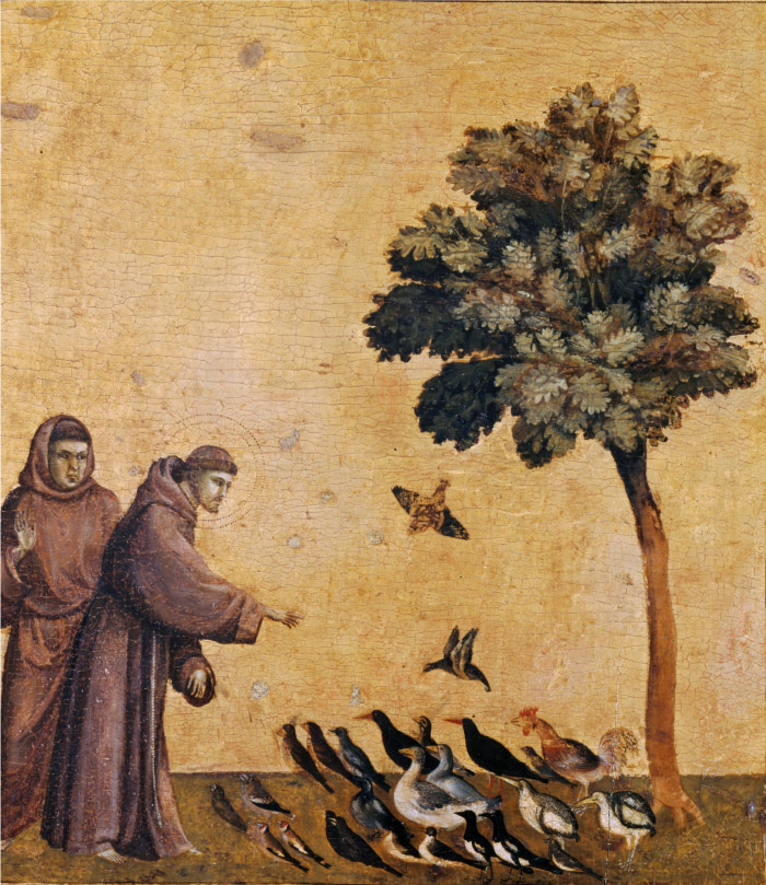 乔托(Giotto)高清作品-stigmatizatsiya-sv.frantsiska-1295-1300-predella-3.-propoved-ptitsam-parig-luvr