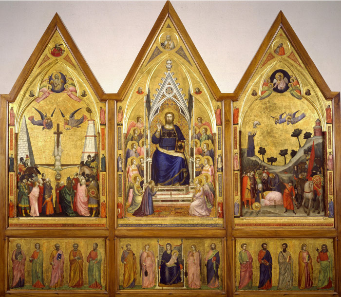 乔托（Giotto）高清作品-triptih stefaneski litsevaya storona ok.1330 220 x 245 vatikan pinakoteka