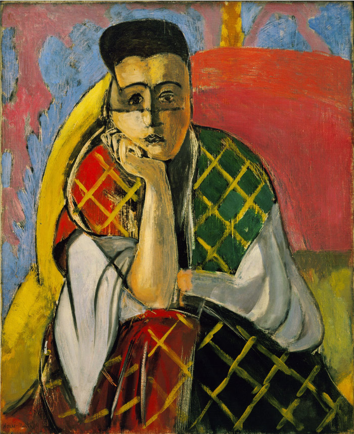 亨利·马蒂斯（Henri Matisse，法国）-撑着头的女人