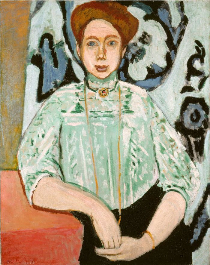 亨利·马蒂斯（Henri Matisse，法国）-葛丽泰．莫尔肖像