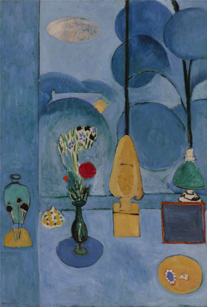 亨利·马蒂斯（Henri Matisse，法国）-蓝色窗口 The Blue Window