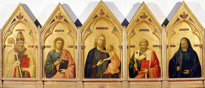 乔托(Giotto)高清作品-poliptih badiya ok.1300 91 x 340 florentsiya uffitsi