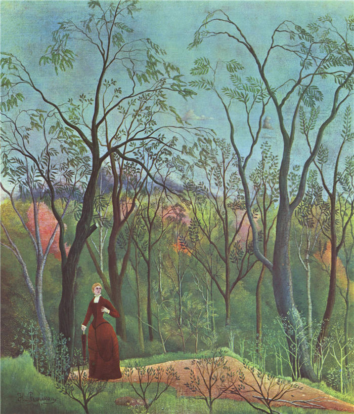亨利·卢梭（Henri Rousseau）高清作品下载_《森林漫步》（17）