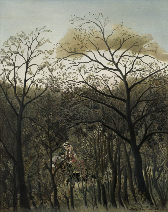 亨利·卢梭（Henri Rousseau）_《森林中的会合》，1889年（16）