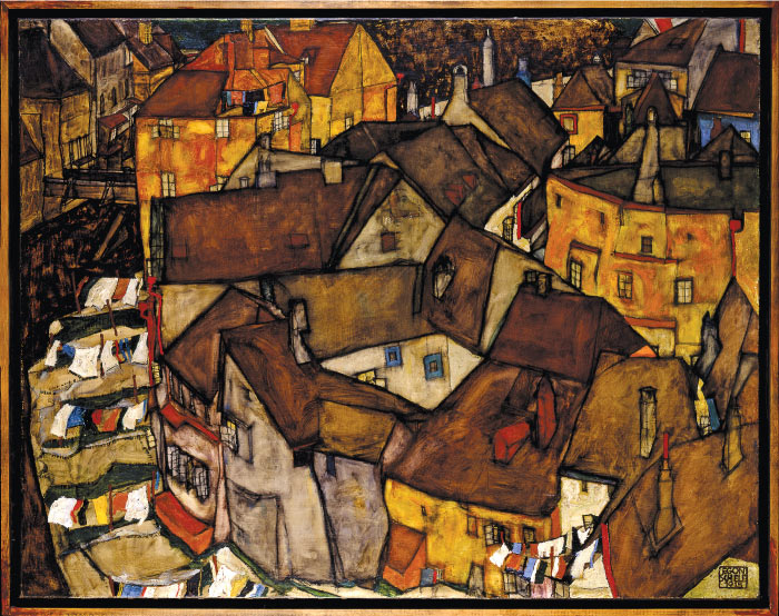 埃贡·席勒（ Egon Schiele）高清作品-村落 小城镇