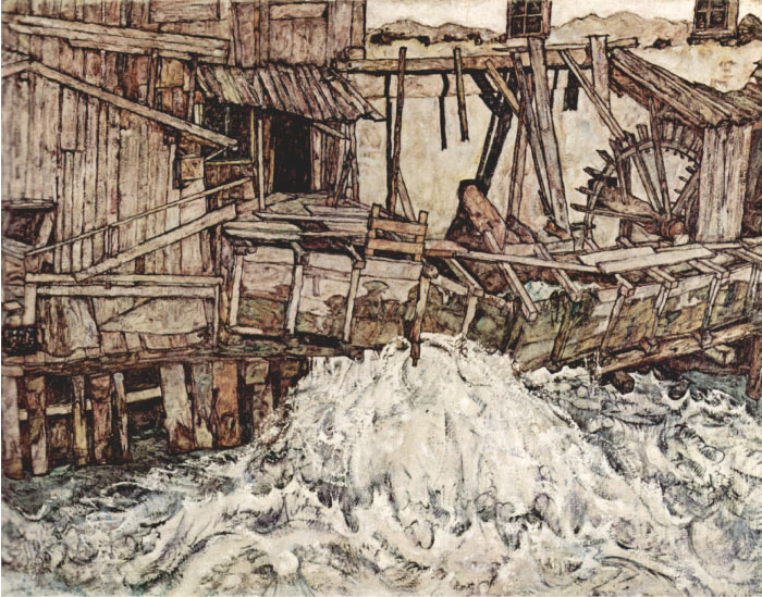 埃贡·席勒（ Egon Schiele）高清作品-旧工厂