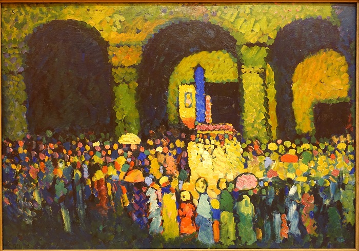 瓦西里·康定斯基（Wassily Kandinsky）-慕尼黑的路德维希教堂 1908年作品下载