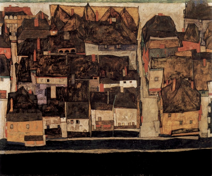 埃贡·席勒（ Egon Schiele）高清作品-小镇IV