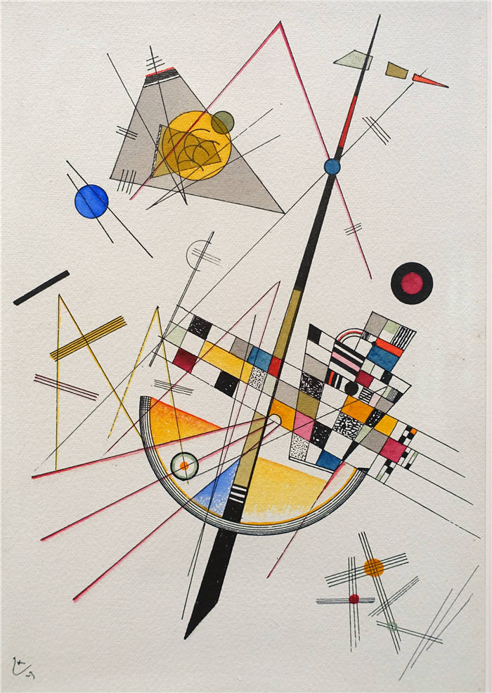 瓦西里·康定斯基（Wassily Kandinsky）高清作品-《精致的张力》