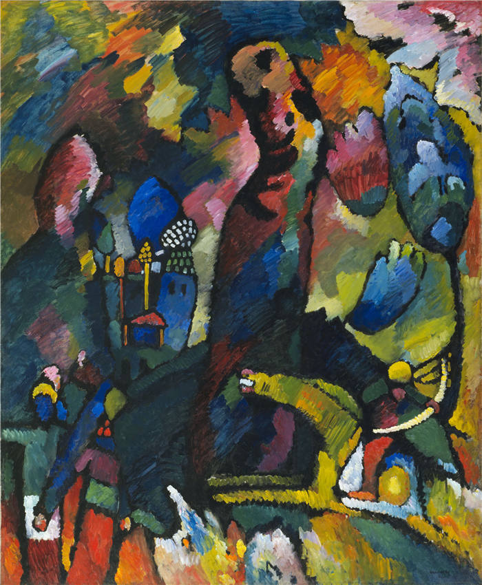 瓦西里·康定斯基（Wassily Kandinsky）高清作品-与弓箭手合影