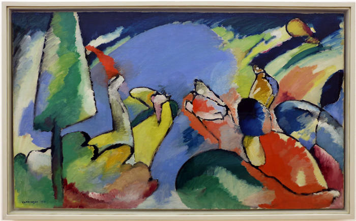 瓦西里·康定斯基（Wassily Kandinsky）高清作品-即兴创作XIV，1910年