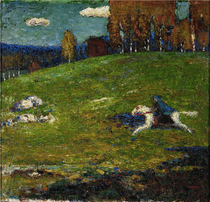 瓦西里·康定斯基（Wassily Kandinsky）高清作品-1903年，《蓝色骑士》
