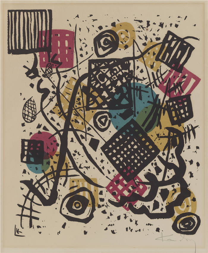 瓦西里·康定斯基(Wassily Kandinsky)高清作品-小世界V(罗伊尔168)