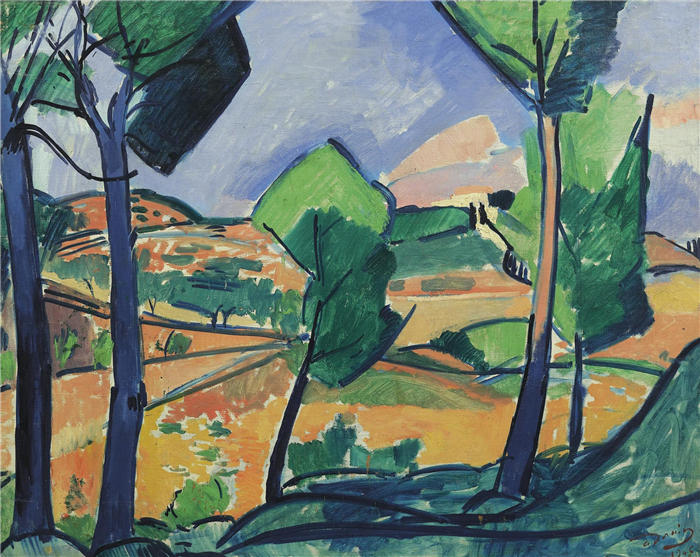 安德烈·德朗（André Derain）高清作品-《1906年景观》
