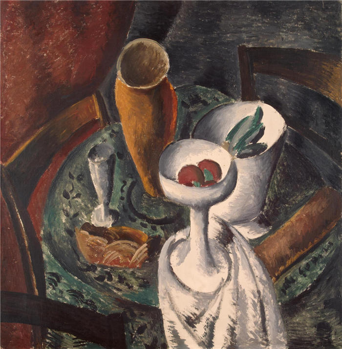 安德烈·德朗（André Derain）高清作品-《1912年，桌子和椅子》