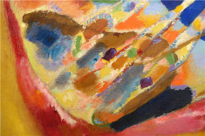 瓦西里·康定斯基（Wassily Kandinsky）高清作品-《三点图》公元1914年