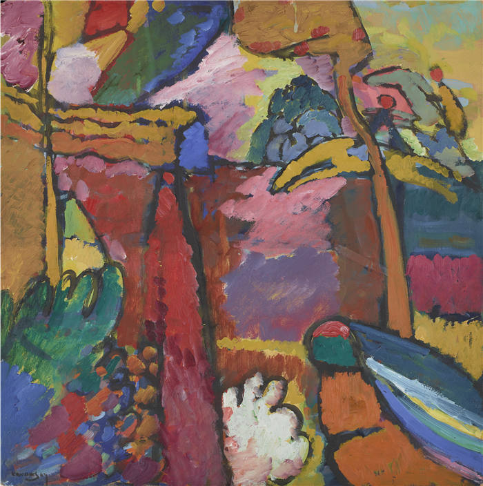 瓦西里·康定斯基(Wassily Kandinsky)高清作品-康定斯基即兴创作研究V